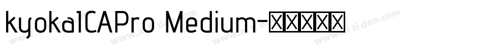 kyokaICAPro Medium字体转换